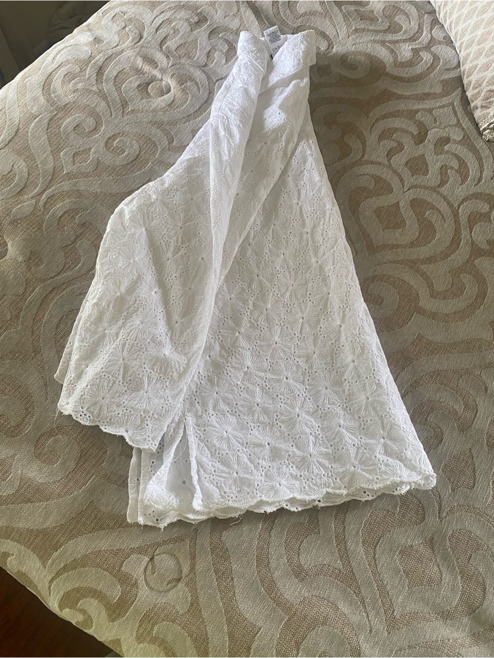 Coldwater Creek White Eyelet Embroidered Button Front Blouse XL - Picture 15 of 15